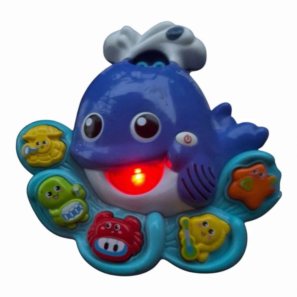Rare 2013 VTech Bubbles The Learning Whale Bath Toy Bubble Blower Tested Read